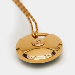 مملوكة مسبقًا قلادة كارتييه أموليت دي كارتييه ملكيت ألماس ذهب وردي ع يار 18