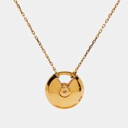 مملوكة مسبقًا قلادة كارتييه أموليت دي كارتييه ملكيت ألماس ذهب وردي عيار 18