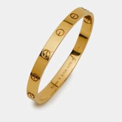 Pre Owned Cartier Love 18k Yellow Gold Bracelet 16