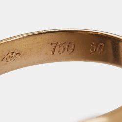 مملوكة مسبقًا Cartier 18K Tricolor Gold Classic Trinity Ring EU 50 