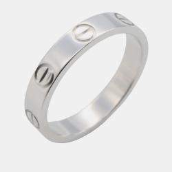 Pre Owned Cartier 18K White Gold Small Love Ring EU 50