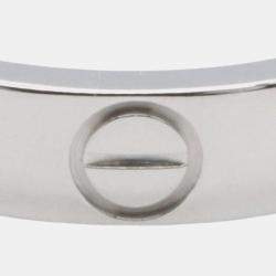 Pre Owned Cartier 18K White Gold Small Love Ring EU 50
