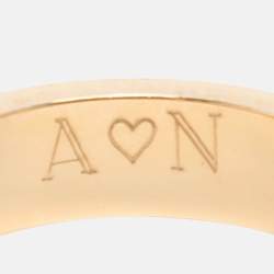 مملوكة مسبقًا Cartier Love 3 Diamond 18k Yellow Gold Band Ring Size 55