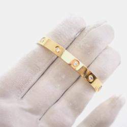 مملوكة مسبقًا Cartier Classic Model 10 Diamond Love Bracelet Sz 16