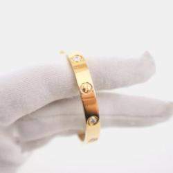 مملوكة مسبقًا Cartier Classic Model 10 Diamond Love Bracelet Sz 16