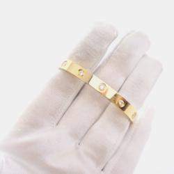 مملوكة مسبقًا Cartier Classic Model 10 Diamond Love Bracelet Sz 16