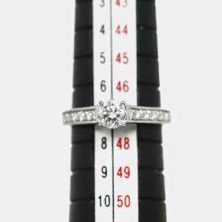 مملوكة مسبقًا خاتم كارتتييه سوليتير بلاتين ألماس 0.36 قيراط مقاس 47 الاتحاد الأوروبي