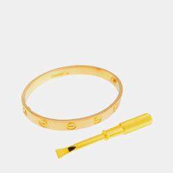 Pre Owned سوار كارتييه "لوف" ذهب أصفر عيار 18 مقاس 15