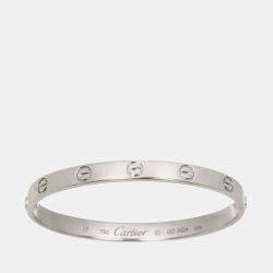 Pre Owned سوار كارتييه لوف ذهب أبيض عيار 18 حجم 17