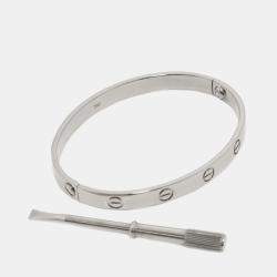 Pre Owned سوار كارتييه لوف ذهب أبيض عيار 18 حجم 17