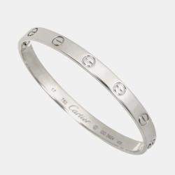 Pre Owned سوار كارتييه لوف ذهب أبيض عيار 18 حجم 17