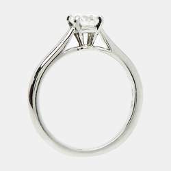مملوكة مسبقًا Cartier Solitaire 1895 0.52ct Solitaire Diamond Platinum Ring Size 48