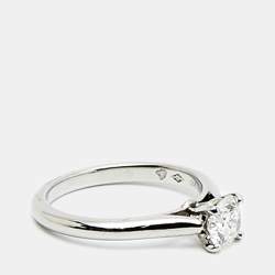 مملوكة مسبقًا Cartier Solitaire 1895 0.52ct Solitaire Diamond Platinum Ring Size 48