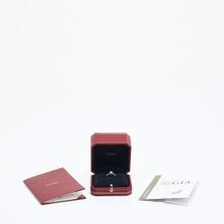 مملوكة مسبقًا Cartier Solitaire 1895 0.52ct Solitaire Diamond Platinum Ring Size 48