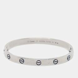 مملوكة مسبقًا سوار كارتييه لوف كلاسيك ذهب أبيض عيار 18 مقاس 17