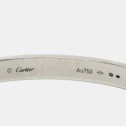 مملوكة مسبقًا سوار كارتييه لوف كلاسيك ذهب أبيض عيار 18 مقاس 17