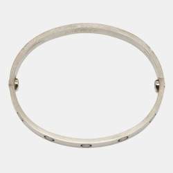 مملوكة مس بقًا سوار كارتييه لوف كلاسيك ذهب أبيض عيار 18 مقاس 17