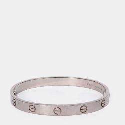  مملوكة مسبقًا Cartier Love 18K White Gold Bangle Bracelet