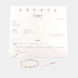 مملوكة مسبقًا سوار كارتييه لوف كلاسيك ذهب أبيض عيار 18