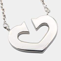 مملوكة مسبقًا قلادة دي كارتييه قلب ذهب أبيض عيار 18