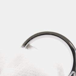 مملوكة مسبقًا Cartier Double C De Cartier 18K White Gold and Diamond Band Ring EU 51