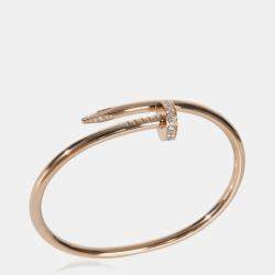 مملوكة مسبقًا Cartier Juste Un Clou 18K Rose Gold and Diamond Bracelet