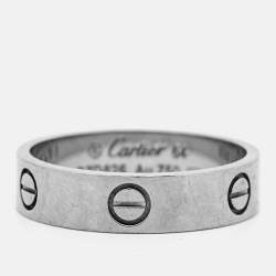 Pre Owned خاتم كارتييه لوف موديل كلاسيكي ذهب أبيض عيار 18 مقاس 64