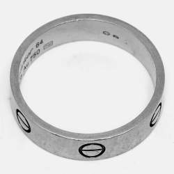 Pre Owned خاتم كارتييه لوف موديل كلاسيكي ذهب أبيض عيار 18 مقاس 64