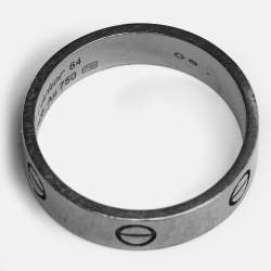 Pre Owned خاتم كارتييه لوف موديل كلاسيكي ذهب أبيض عيار 18 مقاس 64