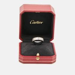 Pre Owned خاتم كارتييه لوف موديل كلاسيكي ذهب أبيض عيار 18 مقاس 64