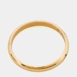 مملوكة مسبقًا Cartier 1895 Diamond 18k Rose Gold Narrow Wedding Band Ring Size 59