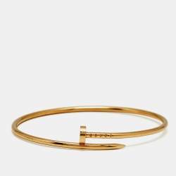 Pre Owned Cartier Juste Un Clou 18K Yellow Gold Small Model Bracelet 19
