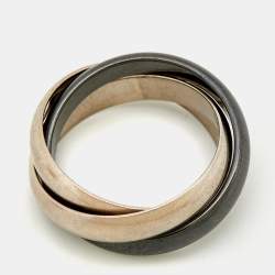 مملوكة مسبقًا خاتم كارتييه ترينيتي سيراميك ذهب أبيض عيار 18 مقاس 50