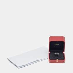 مملوكة مسبقًا خاتم كارتييه ترينيتي سيراميك ذهب أبيض عيار 18 مقاس 50