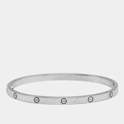 Pre Owned سوار كارتييه لوف ذهب أبيض عيار 18 مقاس 16 صغير