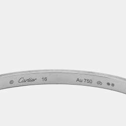 Pre Owned سوار كارتييه لوف ذهب أبيض عيار 18 مقاس 16 صغير