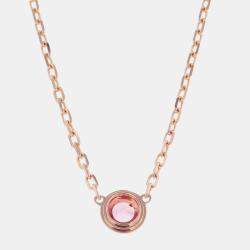 Pre Owned Cartier D'amour 18K Pink Gold Sapphire Necklace