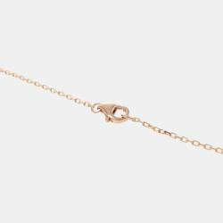 Pre Owned Cartier Double C Diamond 18K Pink Gold Necklace