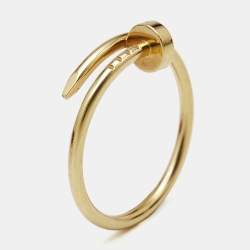 Pre Owned Cartier Juste Un Clou 18k Yellow Gold Small Model Ring Size 62
