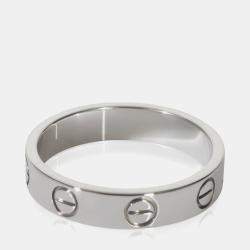 Pre Owned خاتم كارتتييه لوف ذهب أبيض عيار 18 مقاس EU 49