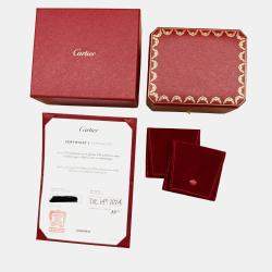 Pre Owned أقراط كارتييه لوف حلقات ذهب أصفر عيار 18 كبيرة