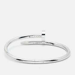 Pre Owned سوار كارتييه جاست أون كلو ذهب أبيض عيار 18 مقاس 16