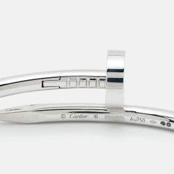 Pre Owned سوار كارتييه جاست أون كلو ذهب أبيض عيار 18 مقاس 16