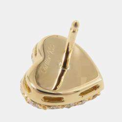 مملوكة مسبقًا Cartier Heart Vintage 18K Yellow Gold and Diamond Stud Earrings
