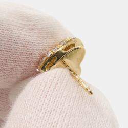 مملوكة مسبقًا Cartier Heart Vintage 18K Yellow Gold and Diamond Stud Earrings