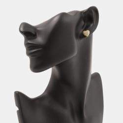 مملوكة مسبقًا Cartier Heart Vintage 18K Yellow Gold and Diamond Stud Earrings