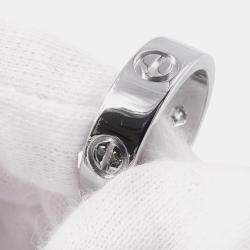 Pre Owned خاتم كارتتييه لوف بلاتين وألماس مقاس 51