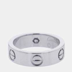 Pre Owned خاتم كارتتييه لوف بلاتين وألماس مقاس 51