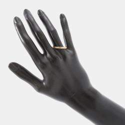 Pre Owned Cartier Love 18K Rose Gold Diamond Band Ring EU 62