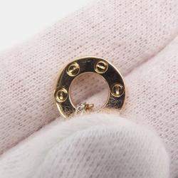 Pre Owned Cartier Love 18K White Gold & 18K Rose Gold 6 Diamonds Necklace 